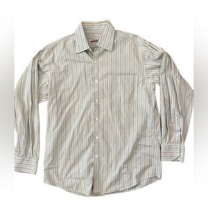 Barry Bricken‎ Large Striped Long Sleeve Multicolor Button Up/Down Shirt.